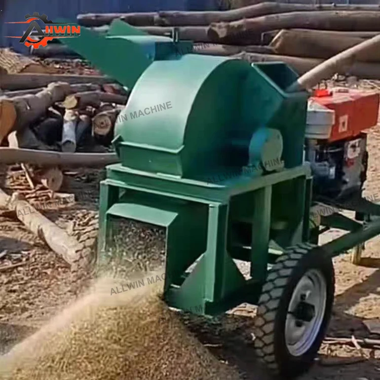 Wood Tree Branch Coconut Husk Crusher Machine Electric Wood Screen of Sawdust Wood Engines for Sale Iron Mini Gasoline Engine