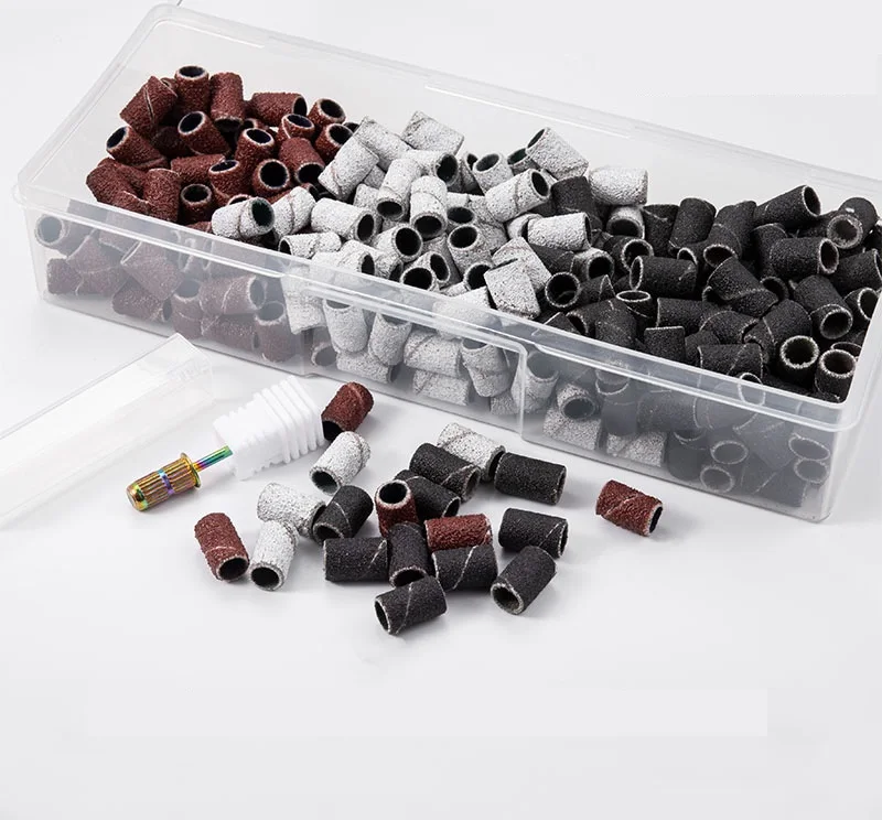 Fine Sanding Band Manicure Medium Nail File  #80,#120,#180grit Sanding Bands Manicure Pedicure Tools Electric Nail Drill