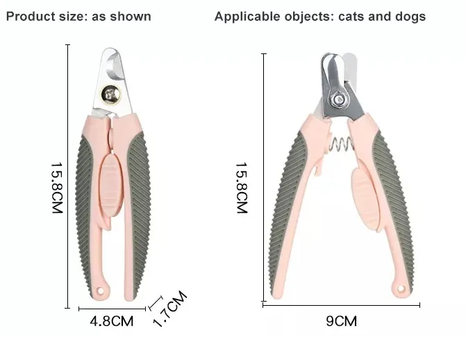Factory Wholesale Custom Logo Pet Nail scissors Dog Nail Cutter Cat Dog Nail Clippers With Safety Guard