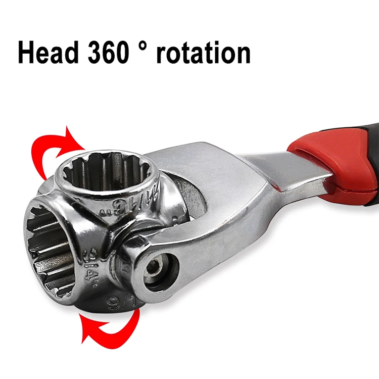 48 in 1 Multifunctional Socket Wrench 6-Point Universal Wrench with 360 degree Rotating Heads