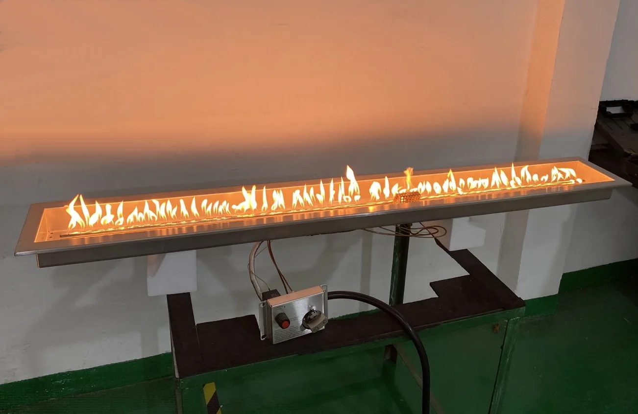 Уличная линейная горелка большого размера из нержавеющей стали, 90000 BTU с линейной горелкой для Огненного стола и камина