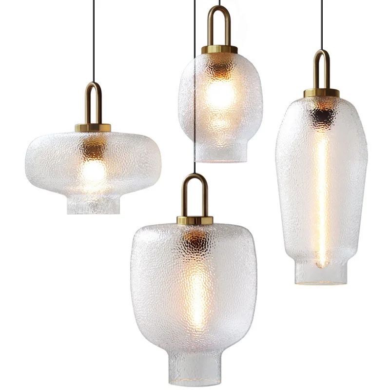 JYLIGHTING Nordic simple light luxury glass pendant light designer restaurant bar decorated modern chandelier