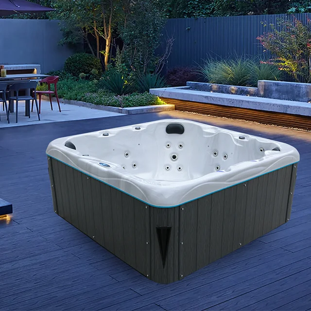 multi-function outdoor massage spa bathtubs whirlpools with LED light and sound
