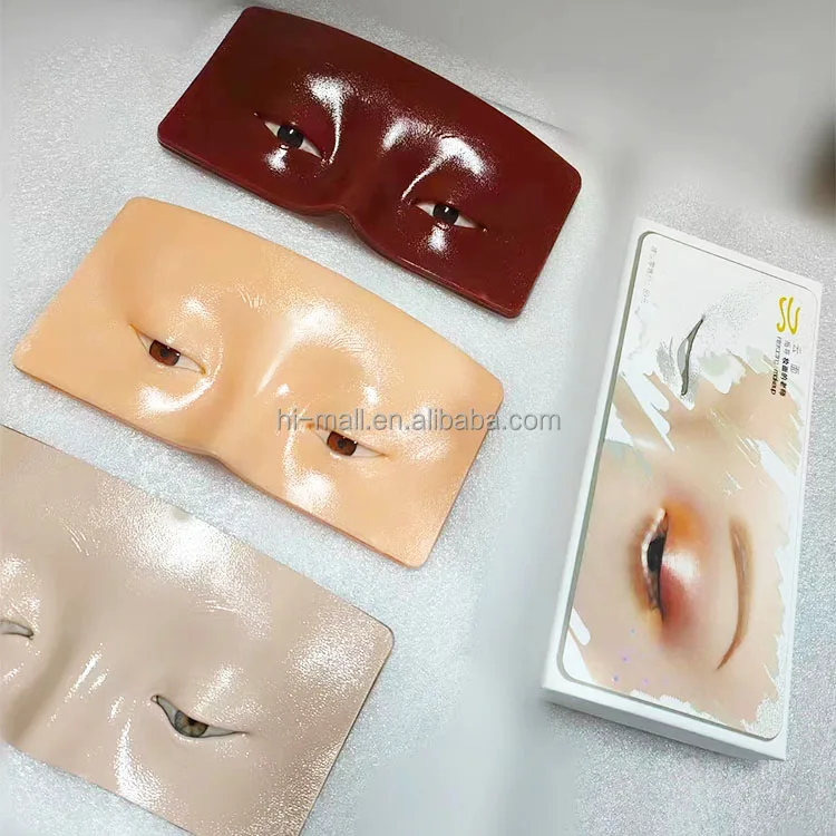Perfect Practice Makeup Mannequin Face,Silicone Bionic Skin Makeup Practice Board,Lash Makeup Mannequin