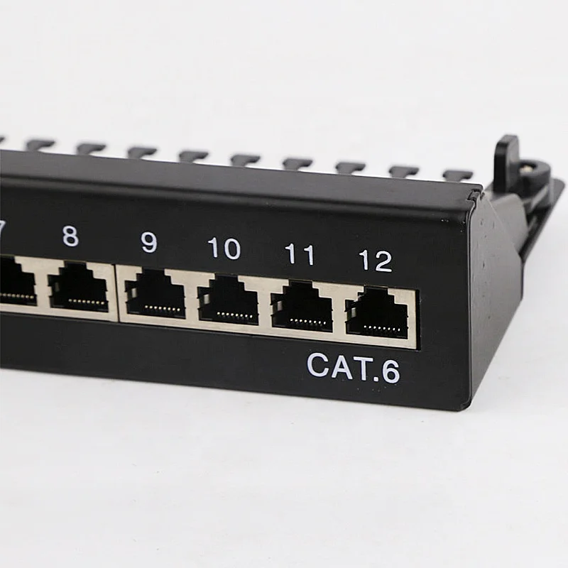  Оптовая продажа легко установить 12-порт Cat6 экранированный