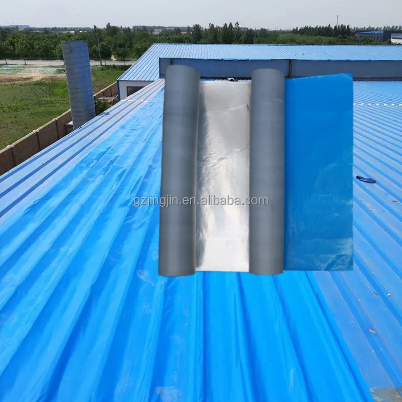 Color steel tile special non open flame strong self-adhesive roof membrane waterproof insulation roll material