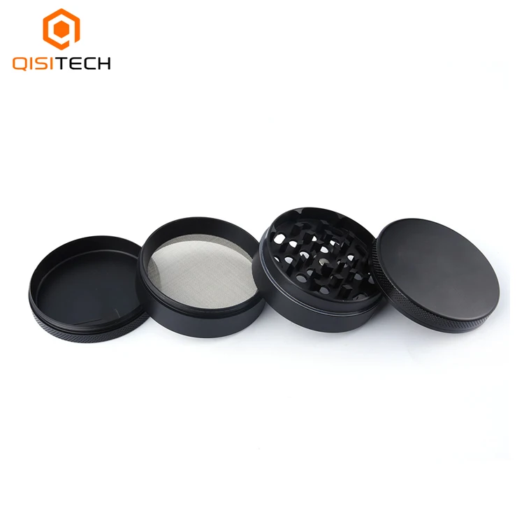 
Qisitech new Factory price 47mm Four-layer Metal Grinder Stainless Steel Grinder 