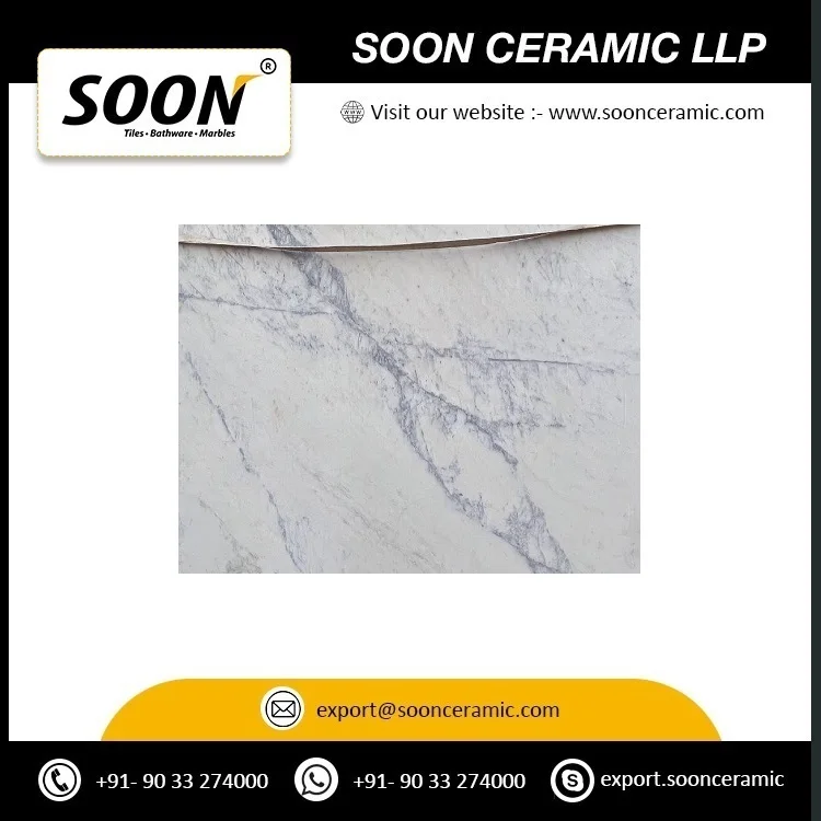 Wholesale Factory Supply Bansaware White Marble Slab for Interior Wall and Floor Decoration from India