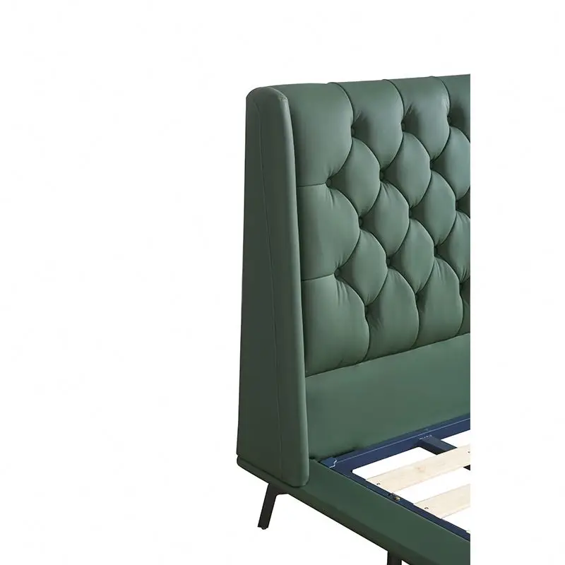 Customized Stylish 5 Star Hotel Genuine Leather Relax Modern Queen Size Bed