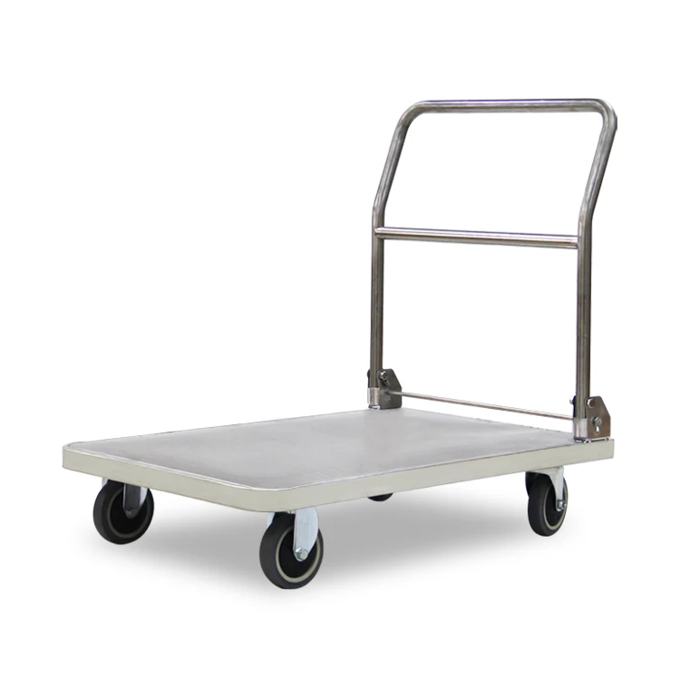 Stainless steel trolley Cold storage food seafood trolley Anti-corrosion and anti-rust 201 material trailer 304 material cart