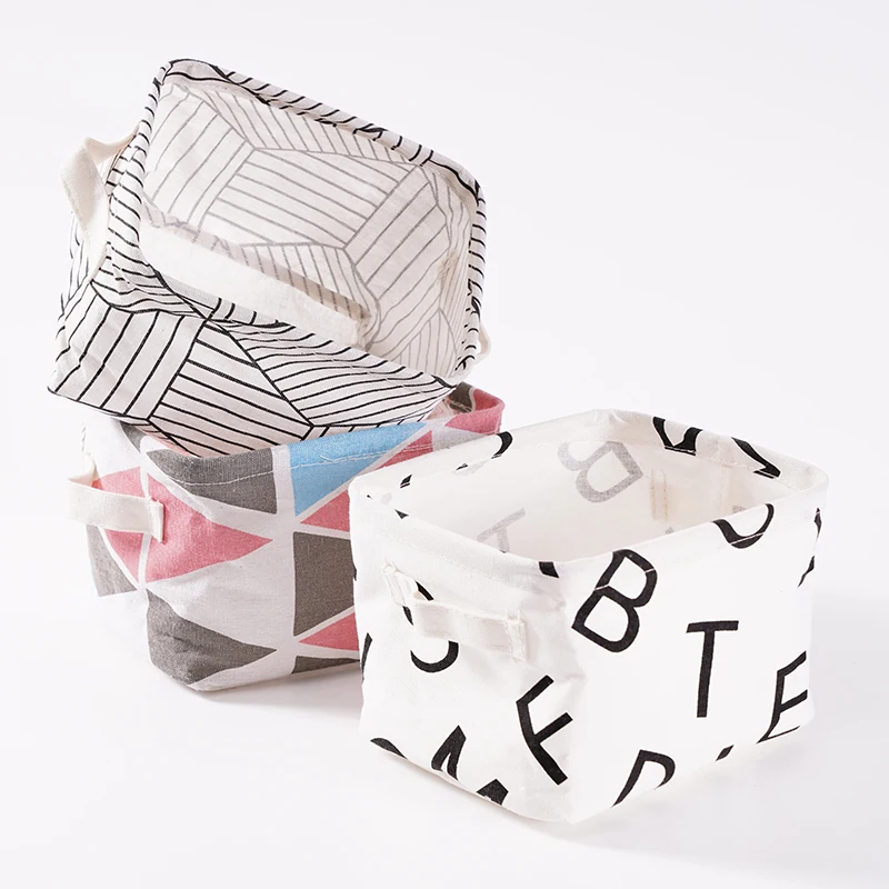 Chinese Manufacturer Small Fabric Sustainable Basket Mini Desktop Storage Basket