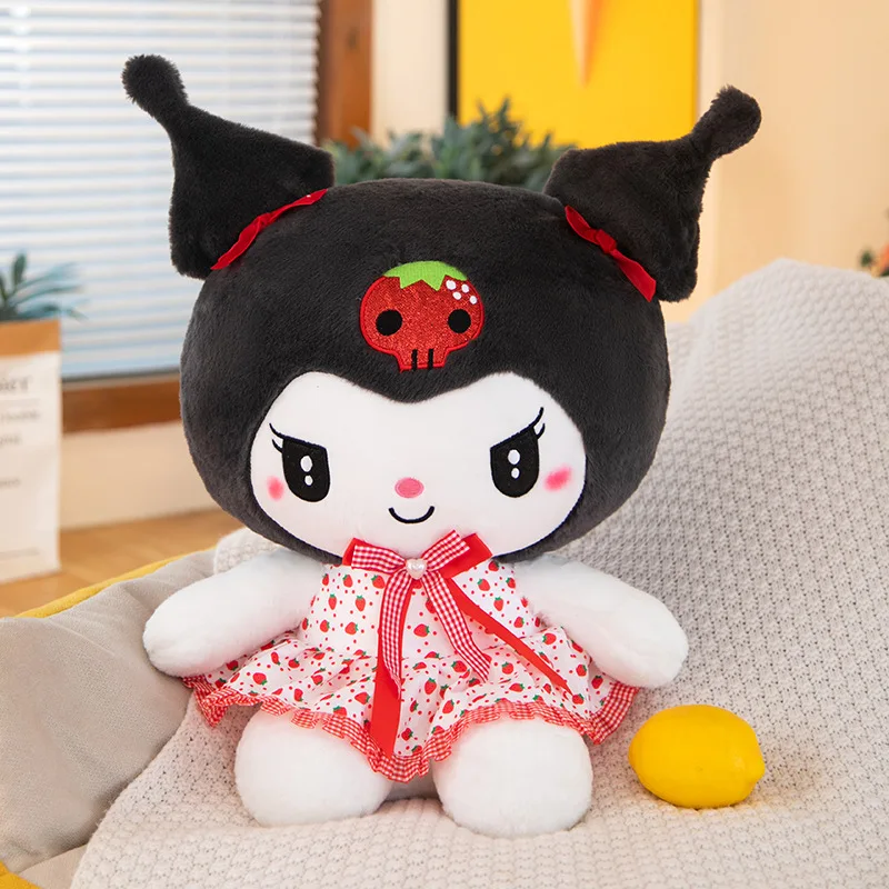 Kuromi My Melody Cartoon Lovely Sanrioed KT Floral Dress Doll Cinnamoroll Dress Up Doll Plush Toy Children Doll Birthday Gift