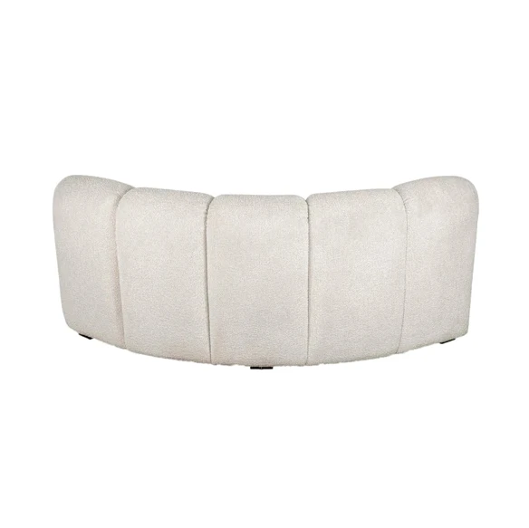 High end velvet modern fat round sofa day bed C shape huge sofa for villa furniture