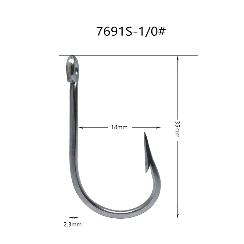 High-quality 7691S 1/0-13/0# Trolling Southern Tuna  Deep Sea Super Power Strong Hook