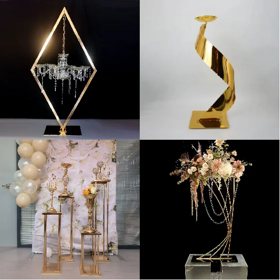 Other Wedding Flower Arch Backdrop Stand Metal Party Decorations Balloons Supplies Hexagon Flower Decor Background Outdoor