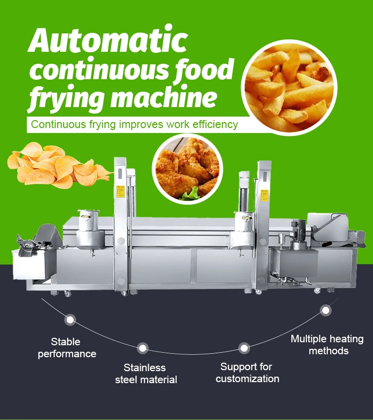 professional factory supply industrial gas deep fryer automatic cassava tortilla chips frying machine automatic frying machine