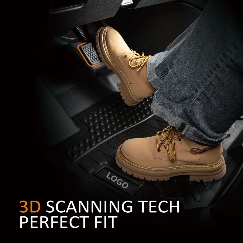 Car Interior Accessories 3D TPE Car Floor Mats All Weather 5D Trunk Mats Carpets for Prado 120 Cargo Liner Foot Mat