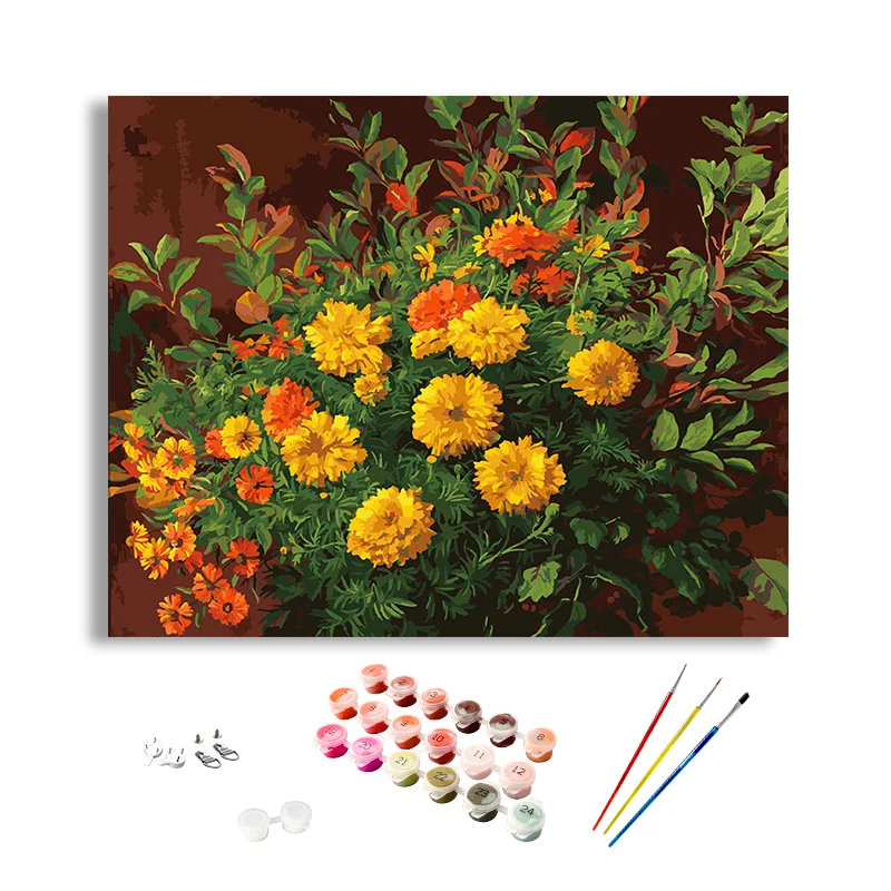 Home Decor Wall Art DIY Oil Painting On Canvas Europe Flowers Painting By Numbers Still Life