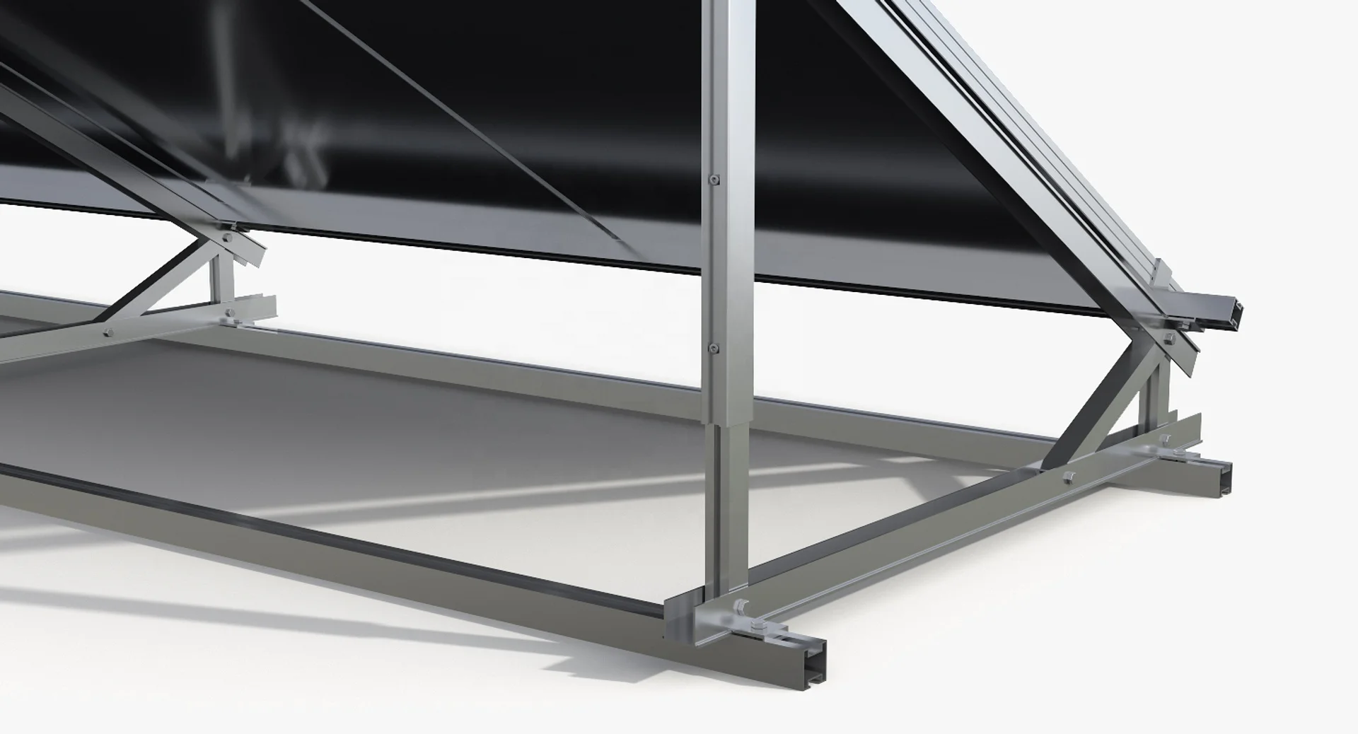 Lightweight and Durable High-Strength Aluminum Construction Tripod Solar Roof Mounting System