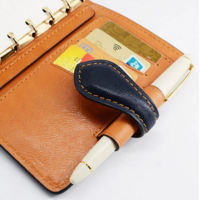 Customized Leather Notebooks  A5 A6 Gold Ring Binder Agenda Journal Diary Organizer Planner Hardcover Note Book