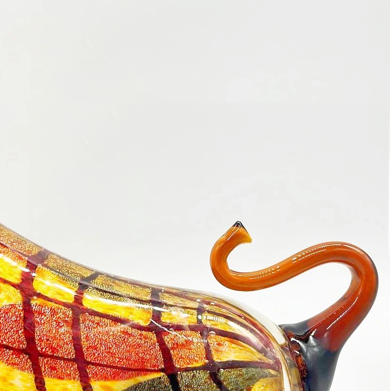 Hand Blown Glass Bull Murano Glass Art Animal Figurine