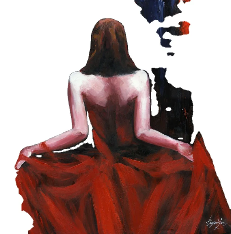 
flamenco spanish dancer nude woman hand painted canvas beautiful girl oil painting <span style=