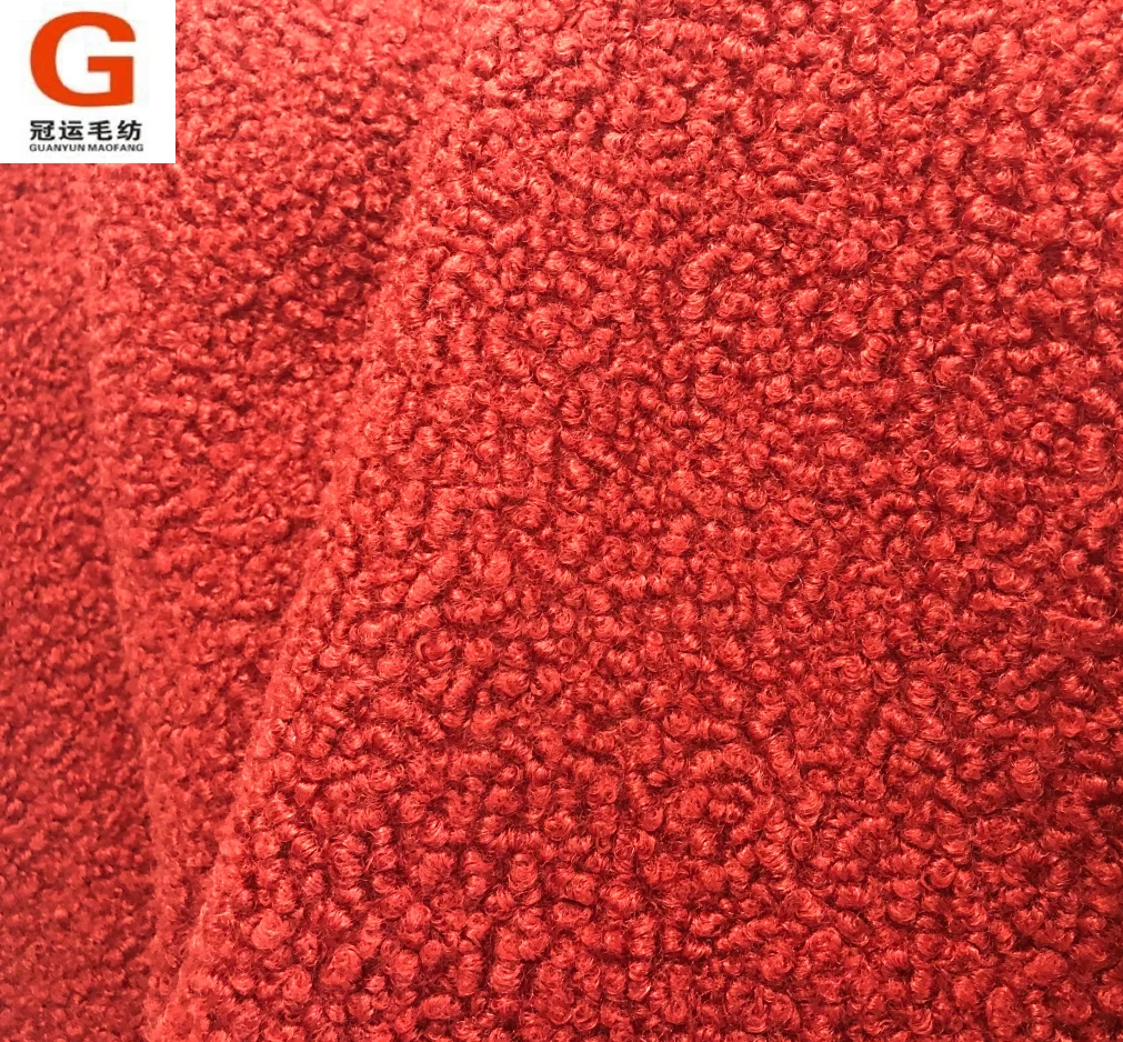 Factory direct supply teddy boucle knit thick fabric winter clothes for women