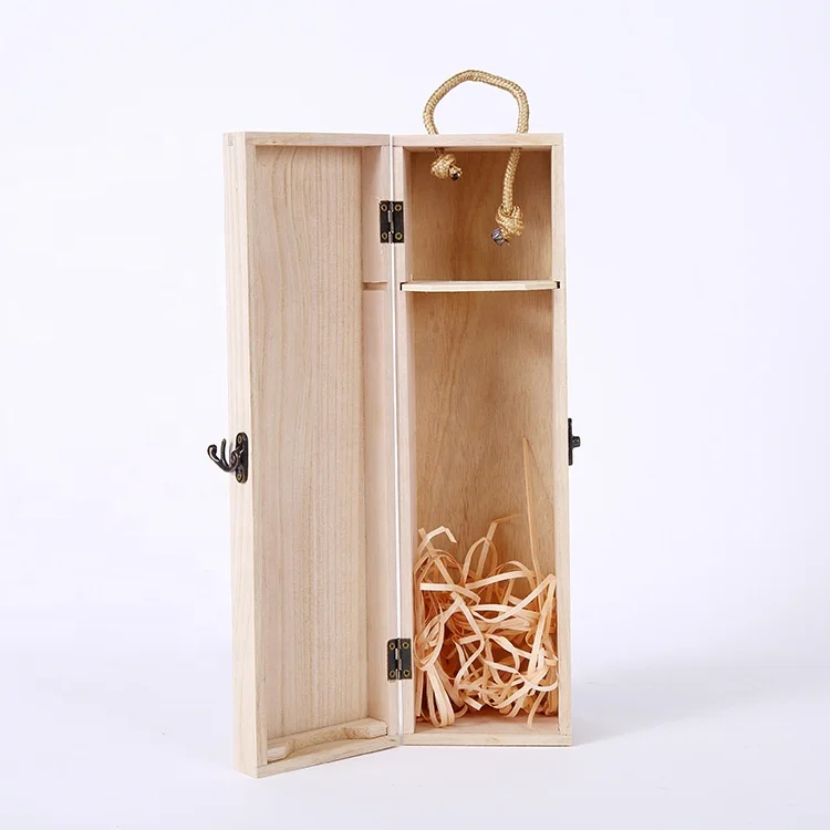 High Quality Control wooden wine gift box wood wine boxes for sale red wine woden box with logo