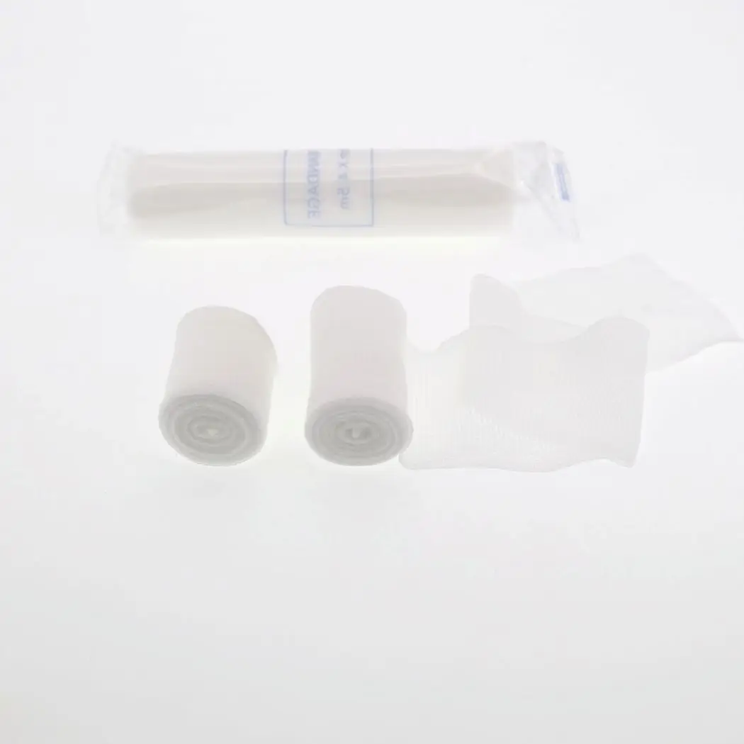 Medical Self-adhesive Cotton Nonwoven Raw/Bleached White Plain/Crepe PBT Bandage with Cohesiveness