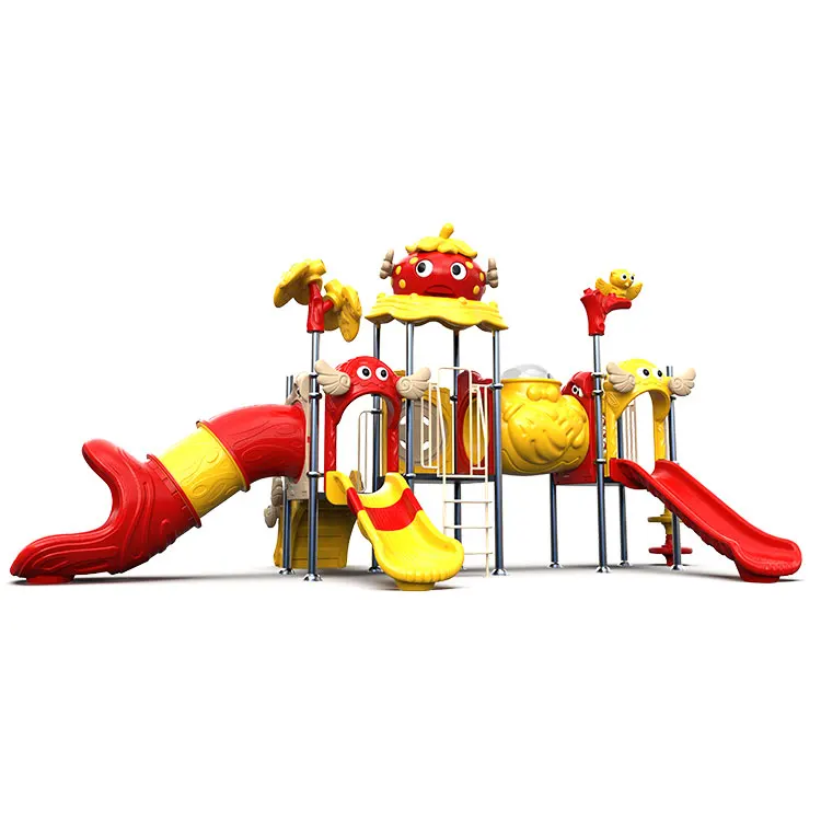 New Design Colorful Plastic Kids Climbing Tunnel Slides Outdoor Playground Equipment Kids Small Children Amusement Park