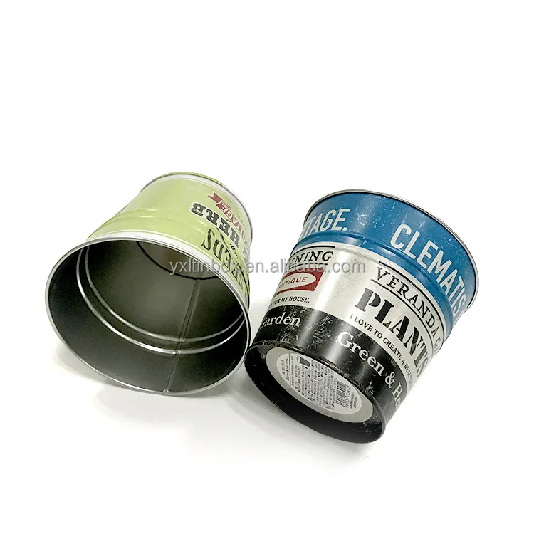 Wholesale Custom bucket Beach toy  Conical  Theater rice bubble popcorn Small ice bucket   tin box