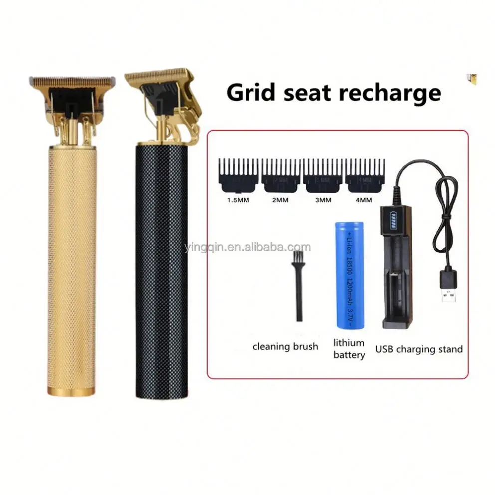 Recharge zero gapped kit men machine bald headed professional cutting hair trimmer vintage t9 electric cordless hair clipper
