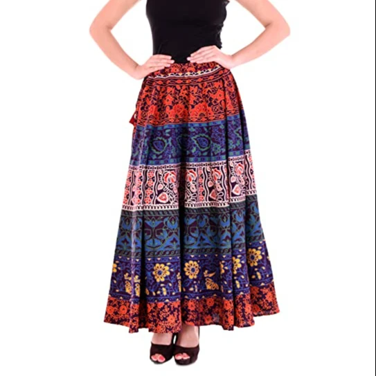 Boho Indian Gypsy Skirt Mandala Maxi Bohemian Hippie Cotton Skirt Floral Long Skirt For Womens Girl