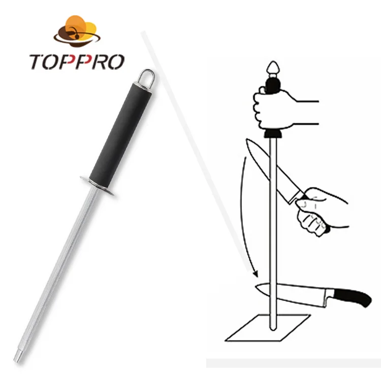 
Wholesale Hign quality Diamond stone kitchen knife blade sharpener rod VISON 