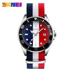 Skmei 9133 japan movt men fashion quartz style nylon strap watch