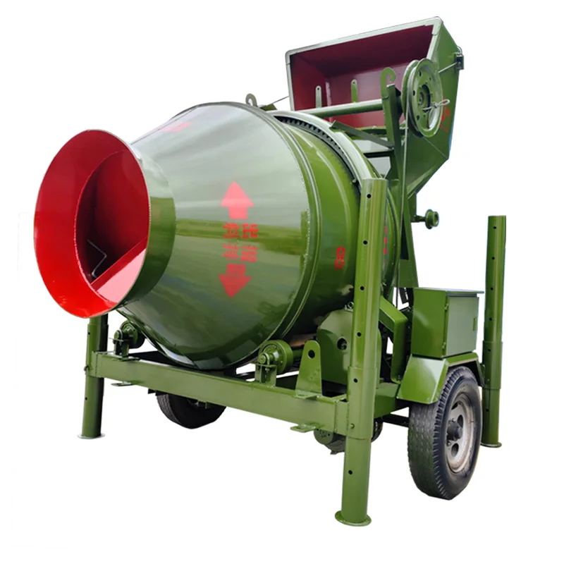 Climbing Tipping Bucket Concrete Mixers Machine Construction Electric Motor 2500 Mobile Drum Cement Batching Mixing Machine