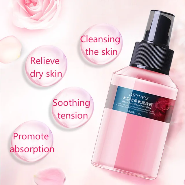 organic pure rose extract Active Hydrosol Facial Mist Rose Water Makeup Setting Spray