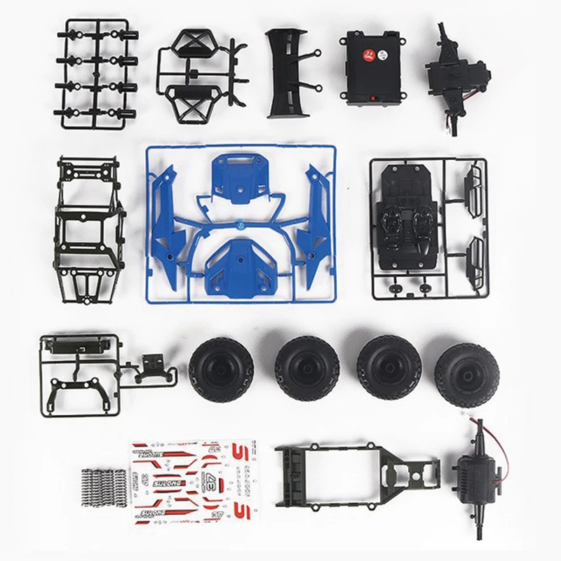 1:18 2.4g 74pcs small part diy assemble rc hand control car toy HN941247
