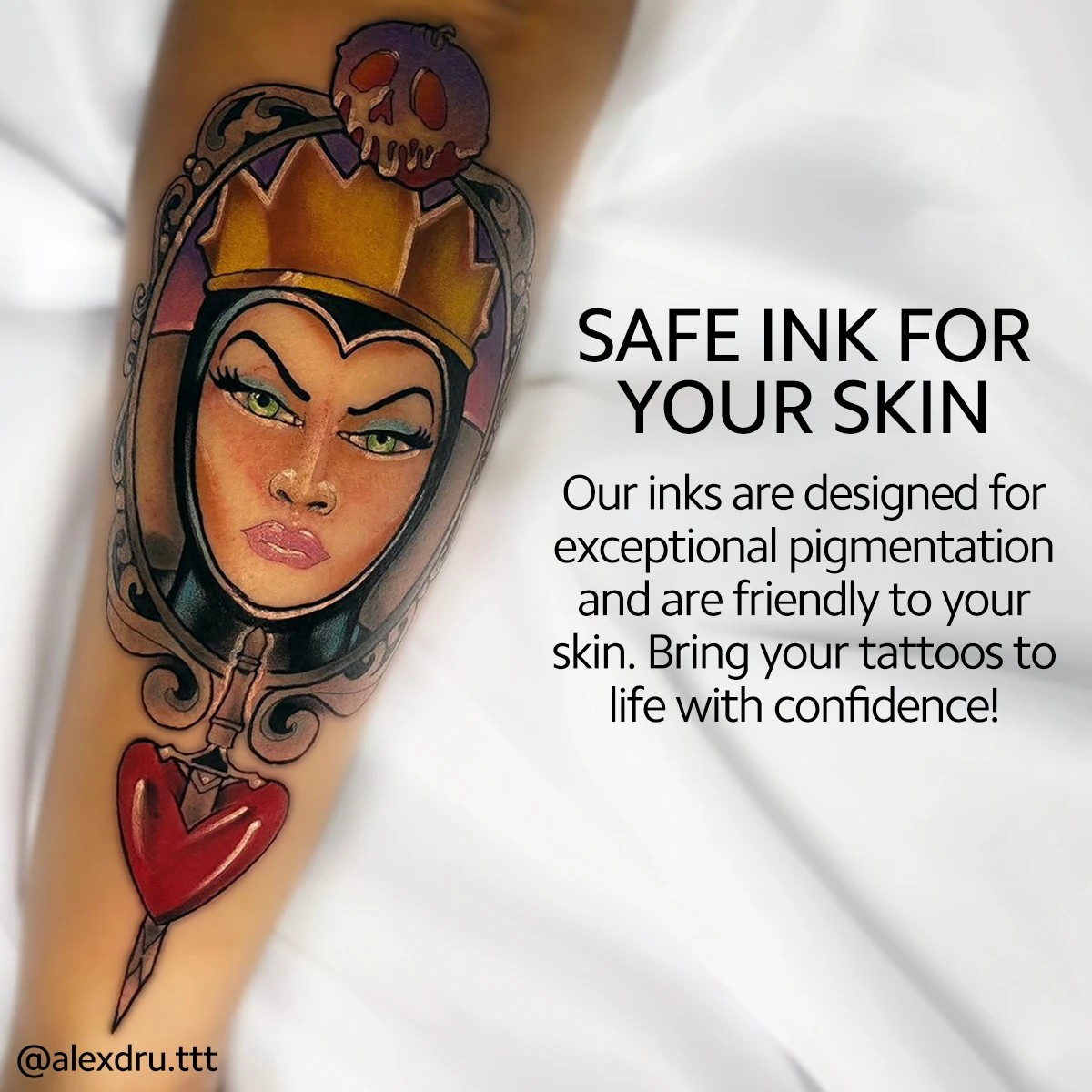 Tattoo ink by OUO, 1 oz,  box with 100 pieces ALL BLACK