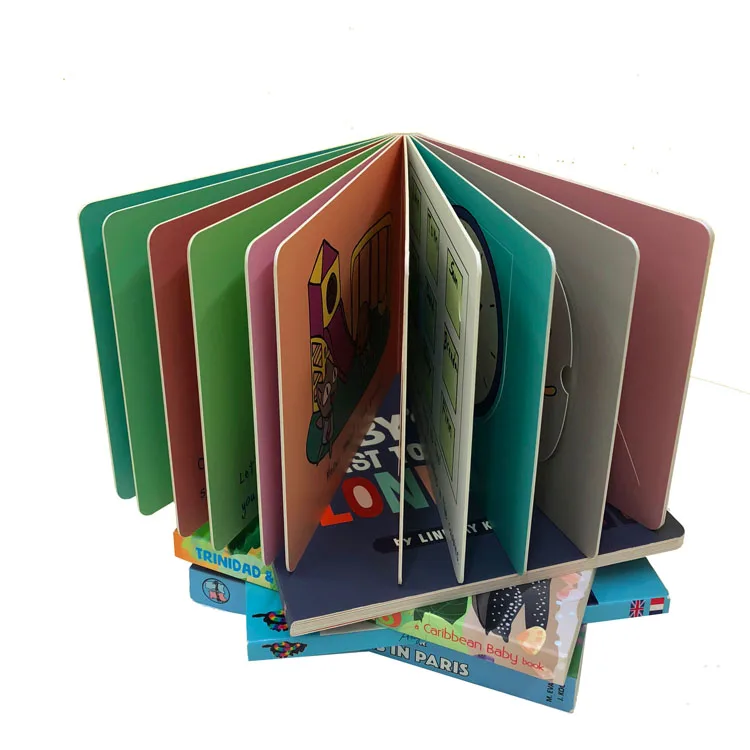 Personalized Hardcover Kids Board Books Eco-Friendly Round Corner Babies Cardboard Story Books