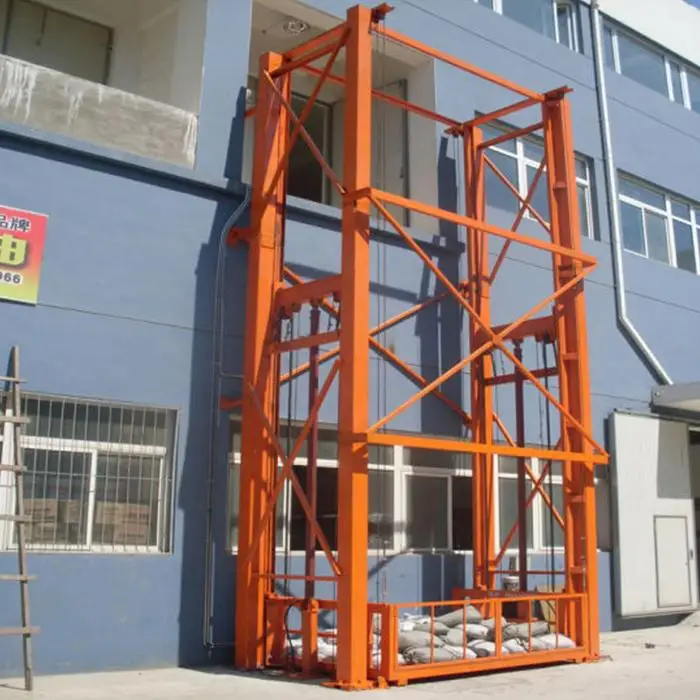 construction hydraulic freight elevator 220v goods lift for warehouse cargo lift outdoor elevator price