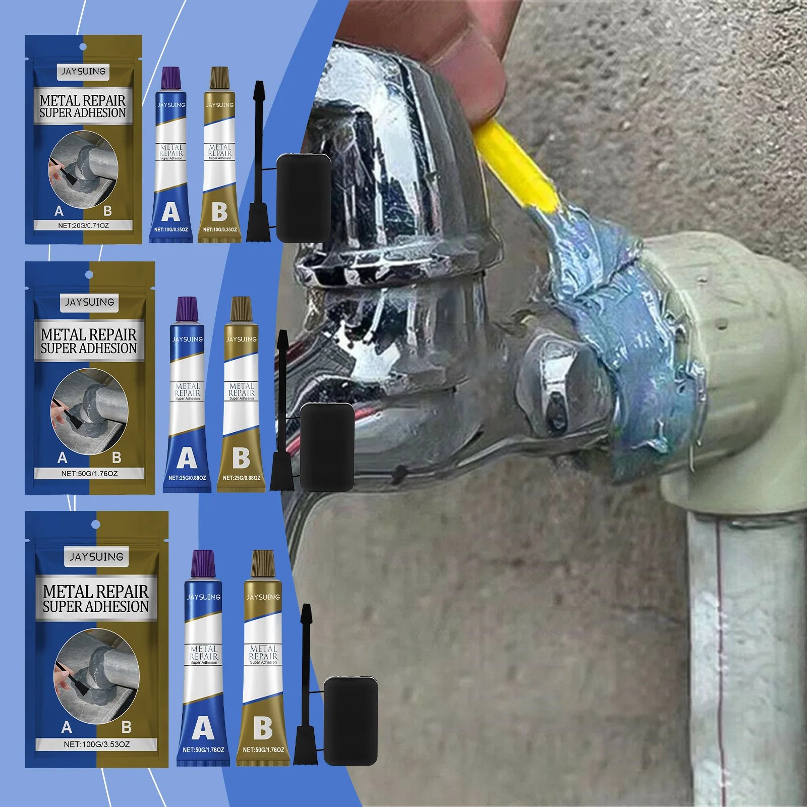 Jaysuing Metal Roof Sealant Anti-leakage Potting AB Adhesive Effective Metal Bonding Adhesive