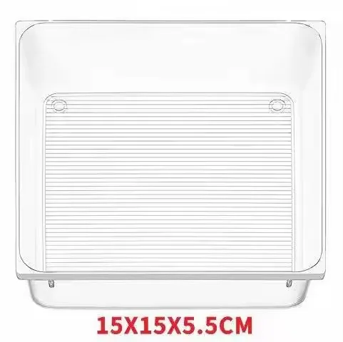 Hot Sale Divider Organizers Storage Bins Stackable Trays Acrylic Desk Drawer  25 Pieces Plastic Clear Storage Bins