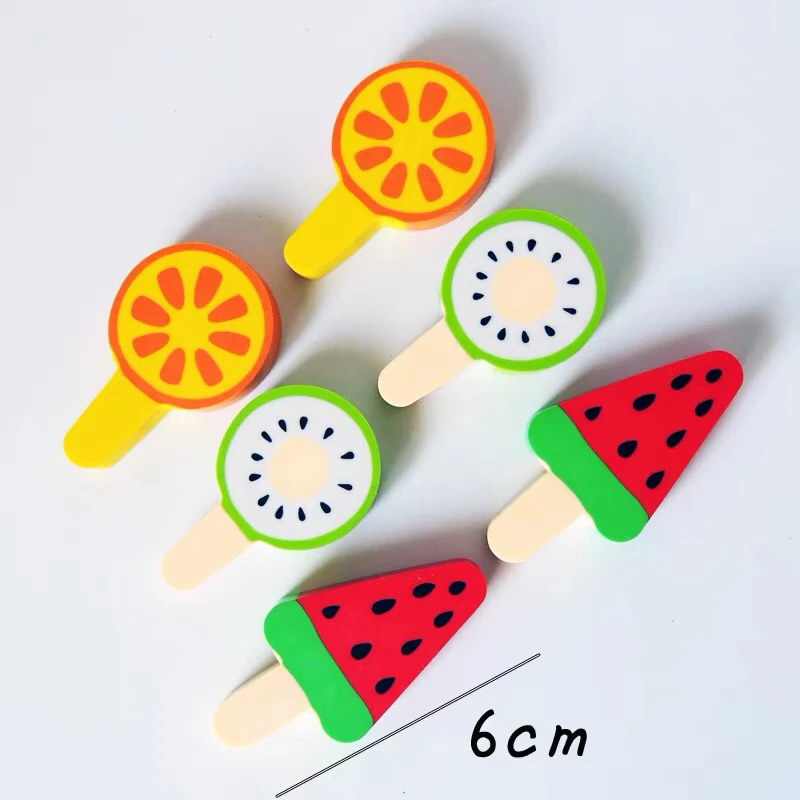 
New style candy eraser for school student ,fruit 2D Rubber eraser ,Cartoon eraser 