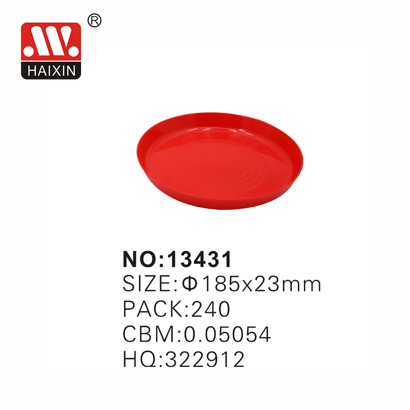 13431 Plastic tableware round PP dinnerware plastic dinner plates