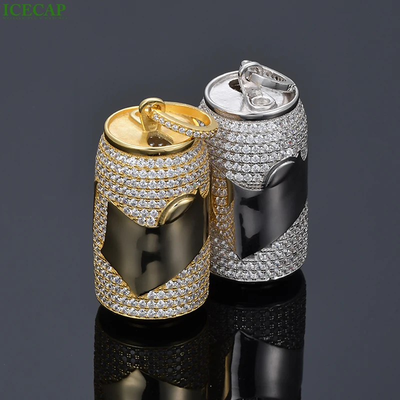 Custom Hiphop Cans First Aid Pill Capsule Fahion Jewelry S925 Lean Cup Sprite Can Drank Bottle VVS Moissanite Pendant For Gifts