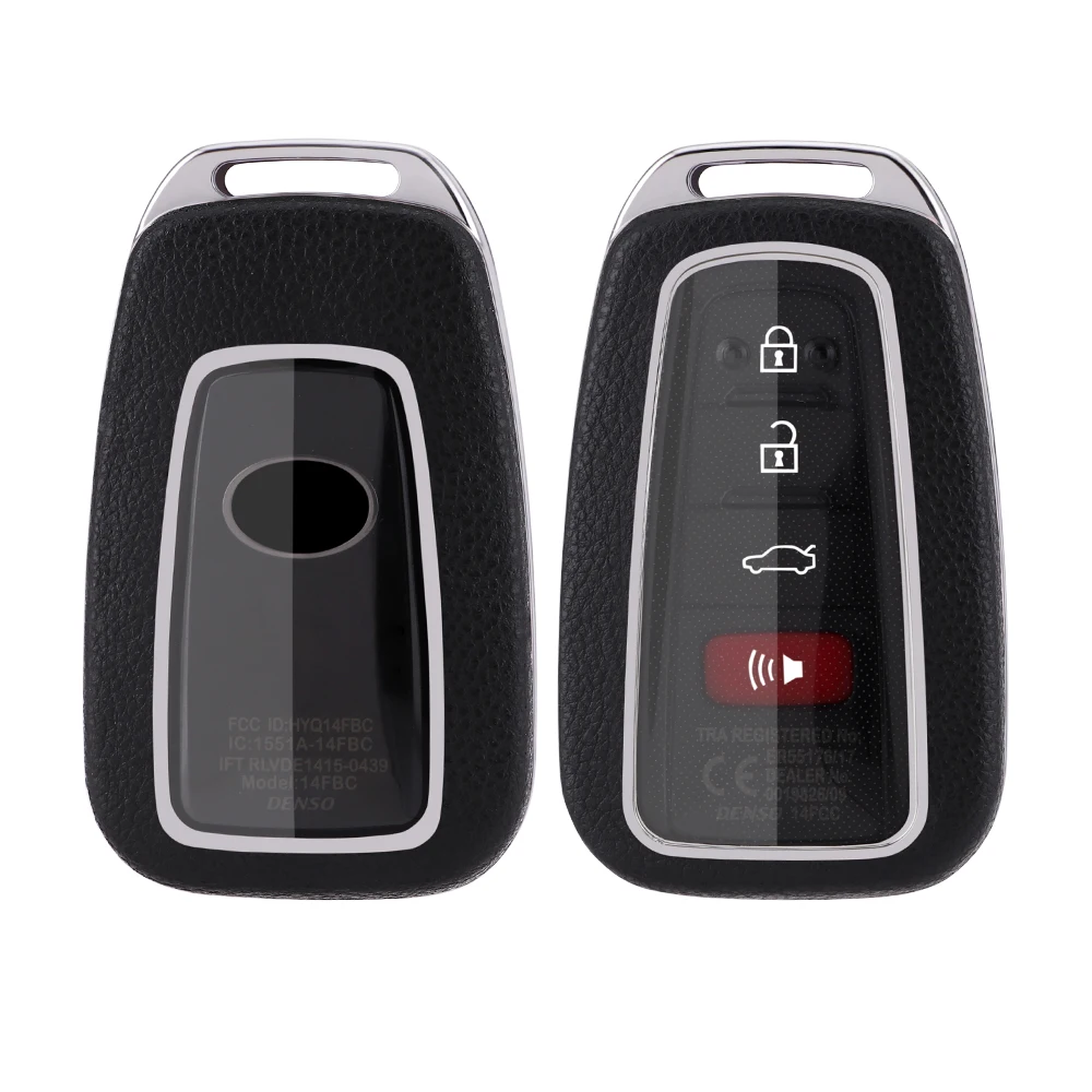 PC leather car key cover for toyota Corolla Prius C-HR carbon camouflage car key case for Prius Camry Avalon