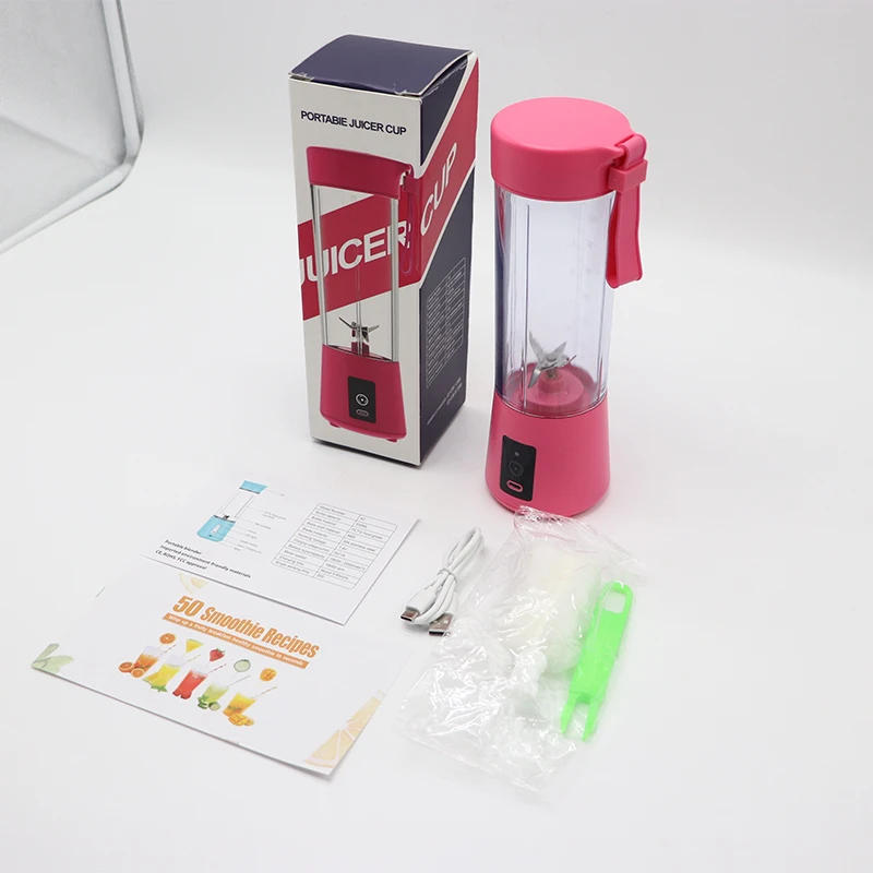 small home appliance kitchen 400ml  electric USB rechargeable portable juicer blender for making shakes and smoothies