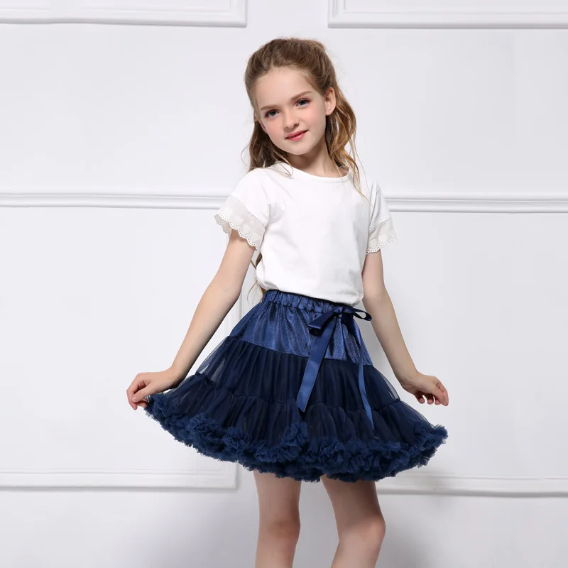Top Quality wholesale boutique Pettiskirt Pink Fluffy Ballet Kids Baby Girls Tutu Tulle Mini Skirt With kids