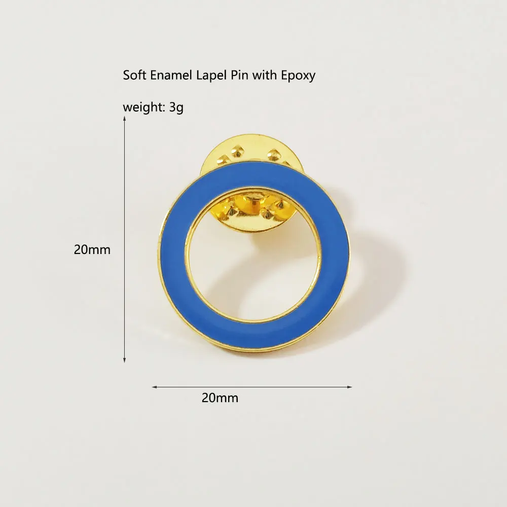 World diabetes day round blue brooch silver gold metal lapel pins 20 mm badge for Nov.14th World Diabetes Day